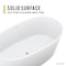 Anzzi Roccia 5.1 ft. Solid Surface Freestanding Bathtub in Matte White FT-AZ505 - alternate 3